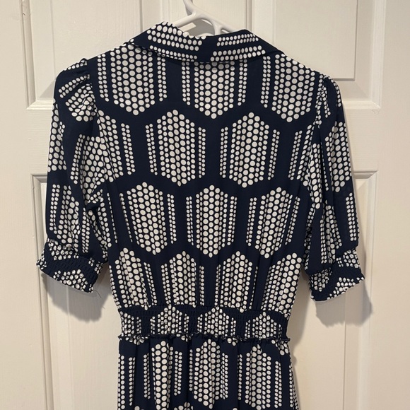 Women’s navy blue and white short sleeve maxi dress size XS NWT - Picture 8 of 11